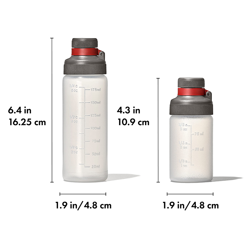 Salad Dressing Bottle - 3/6oz Leak-proof Squeeze Bottle With Scale