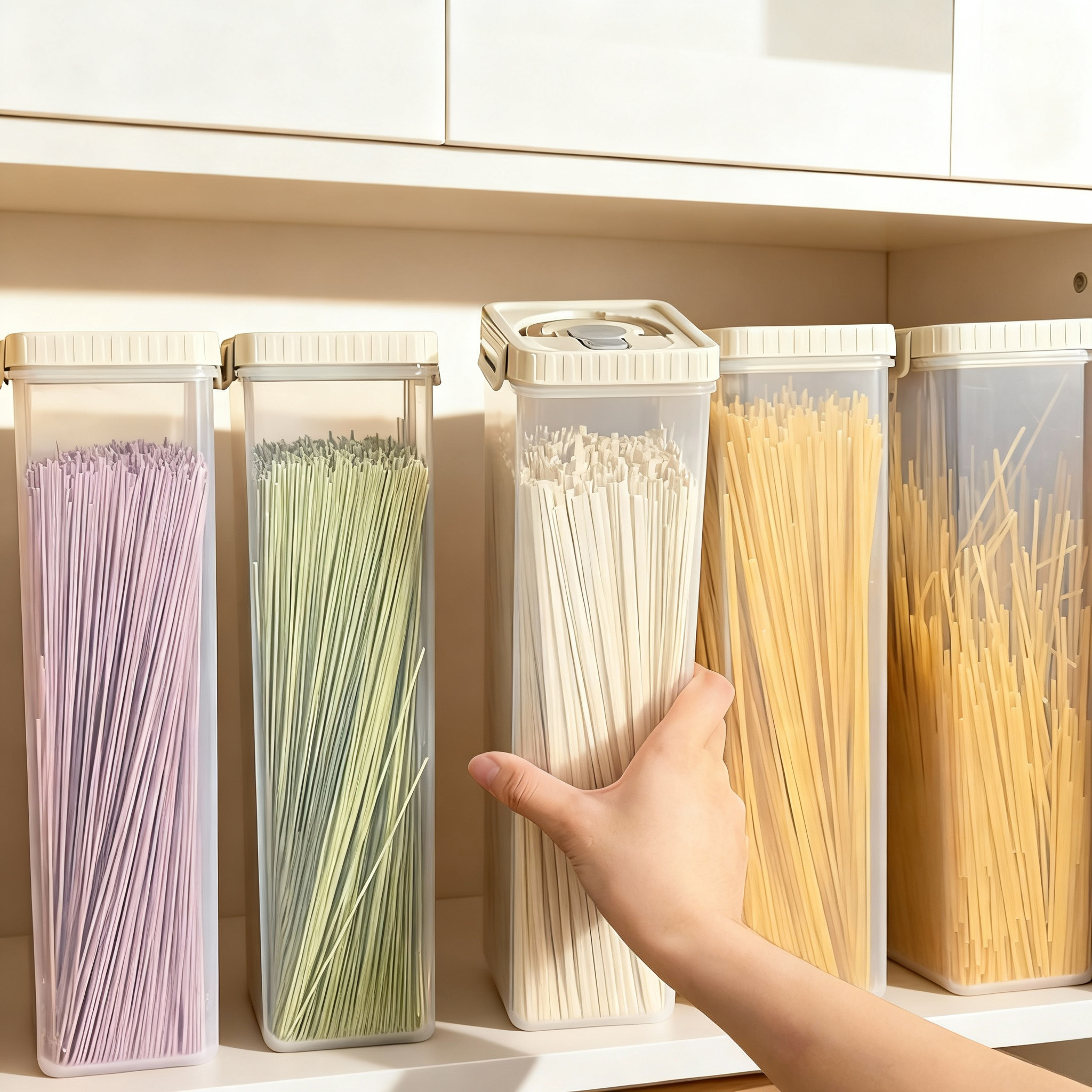 Food Storage Ideas - Noodles Sealed Storage Box With Handle