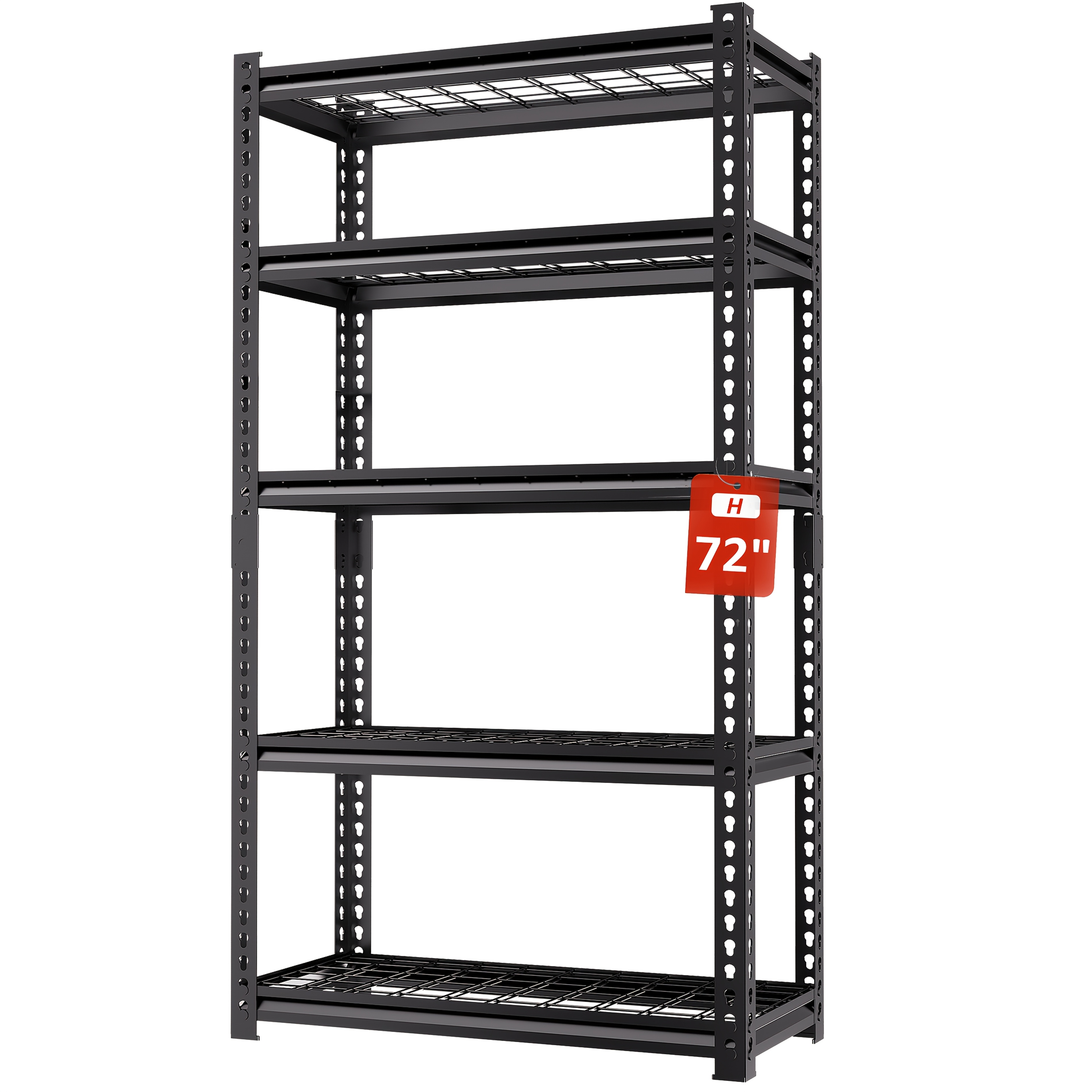 Food Storage In Room - 5-Tier Heavy-Duty Metal Utility Storage Rack