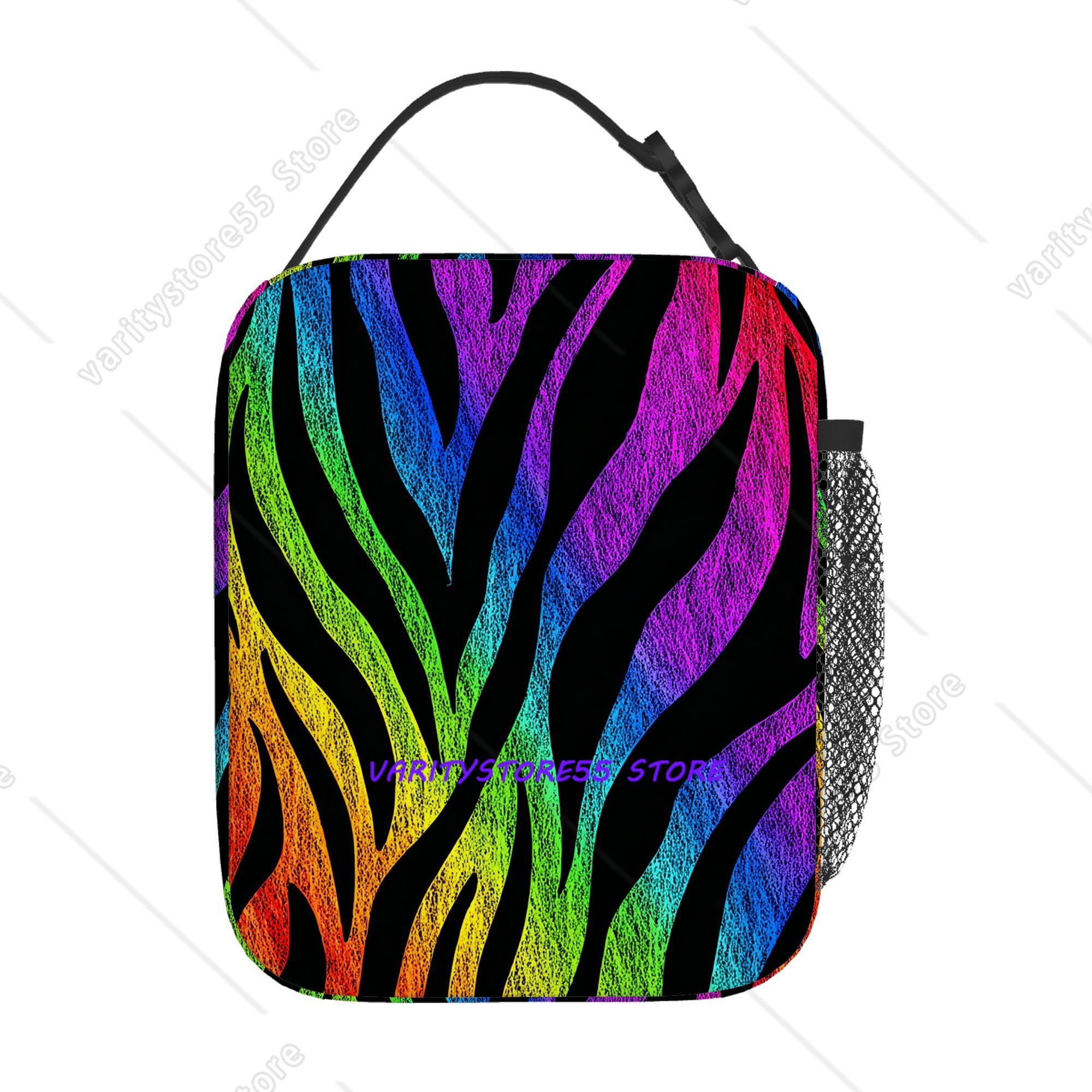 Zebra Food Storage - Rainbow Zebra Stripe Pattern Lunch Bag