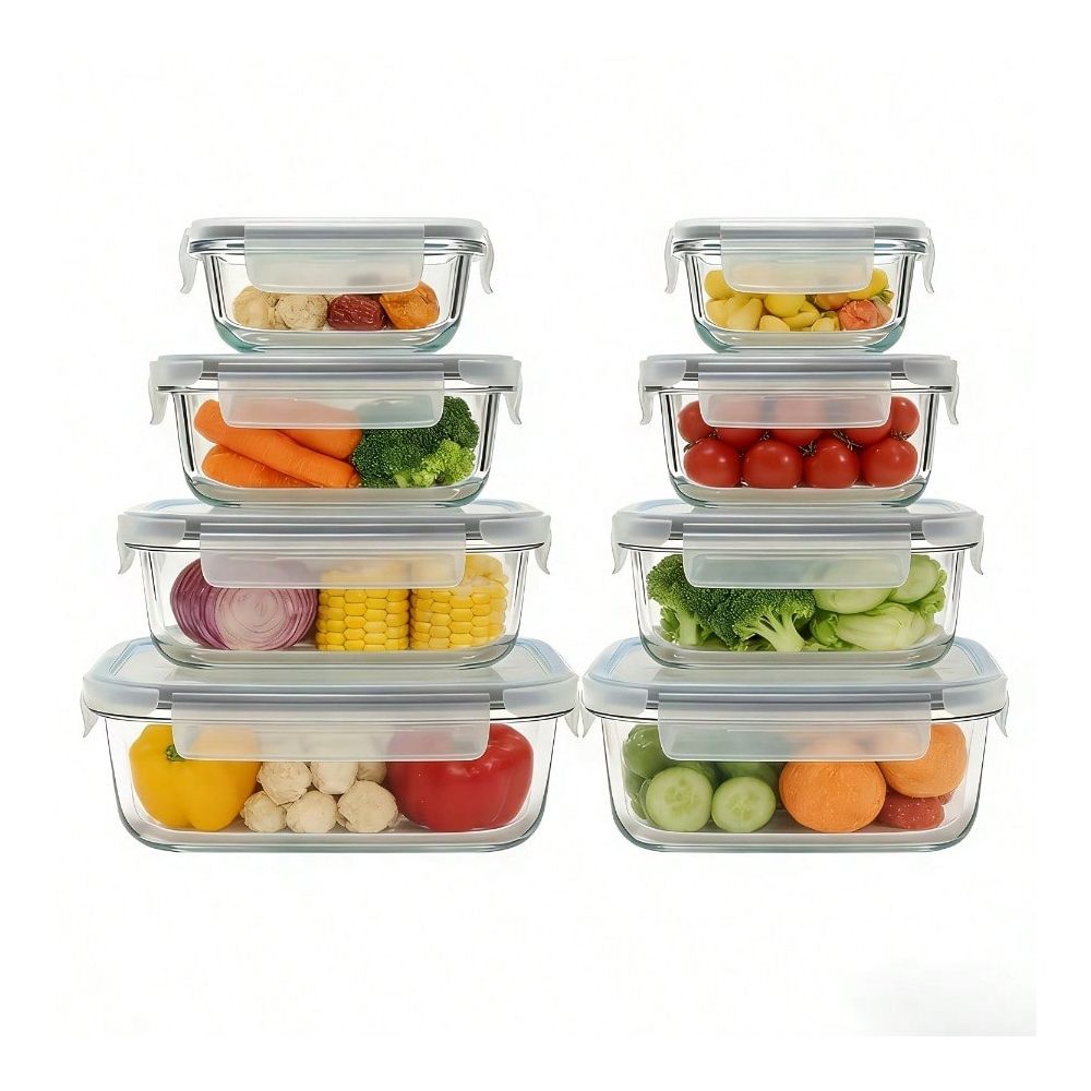 Food Storage Design - Glass Food Storage Containers, Airtight LeakProof