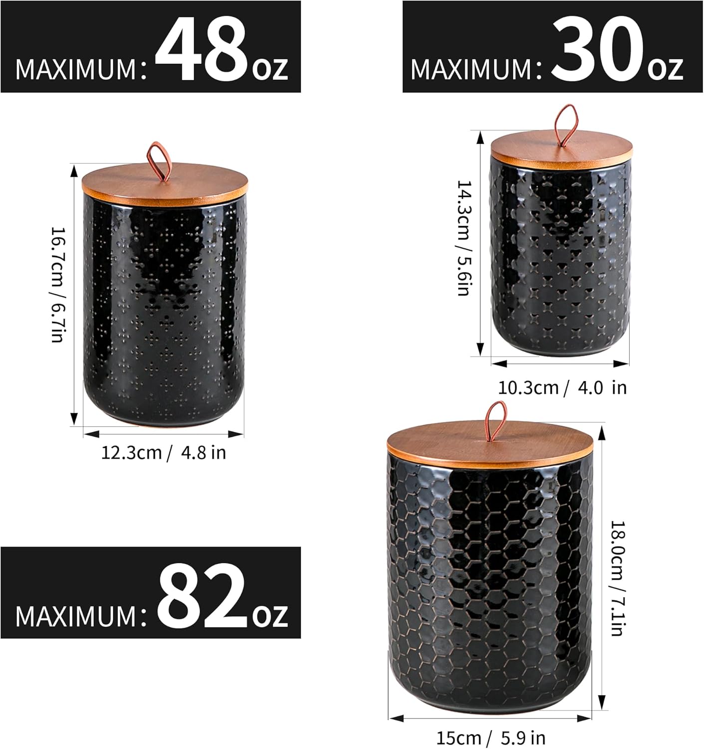 Black Ceramic Canister Set wit - Food Storage Design review and price