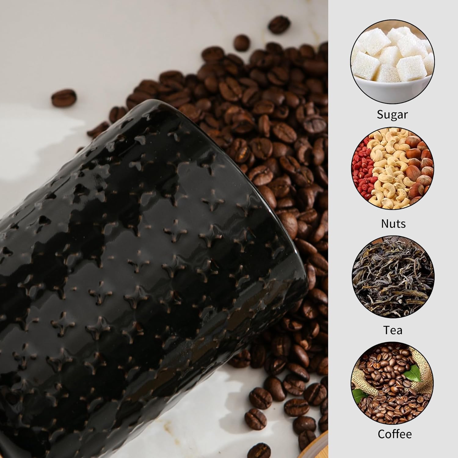 Black Ceramic Canister Set wit - Food Storage Design review and price