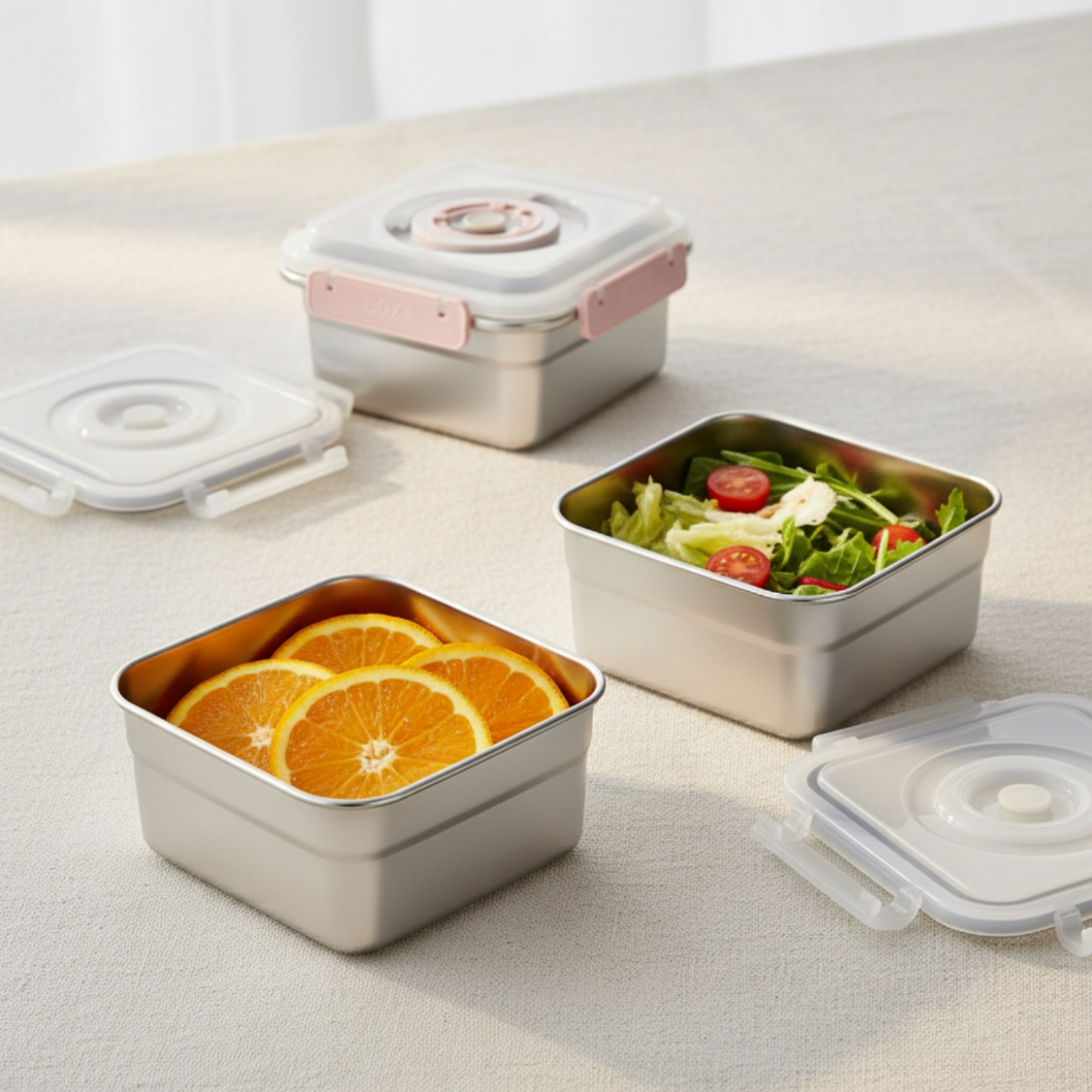 3 Pieces Stainless Steel Food  - Food Storage Lunch Box review and price
