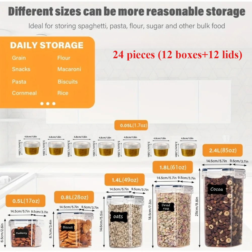24Pcs Food Storage Containers  - Food Storage Ideas review and price