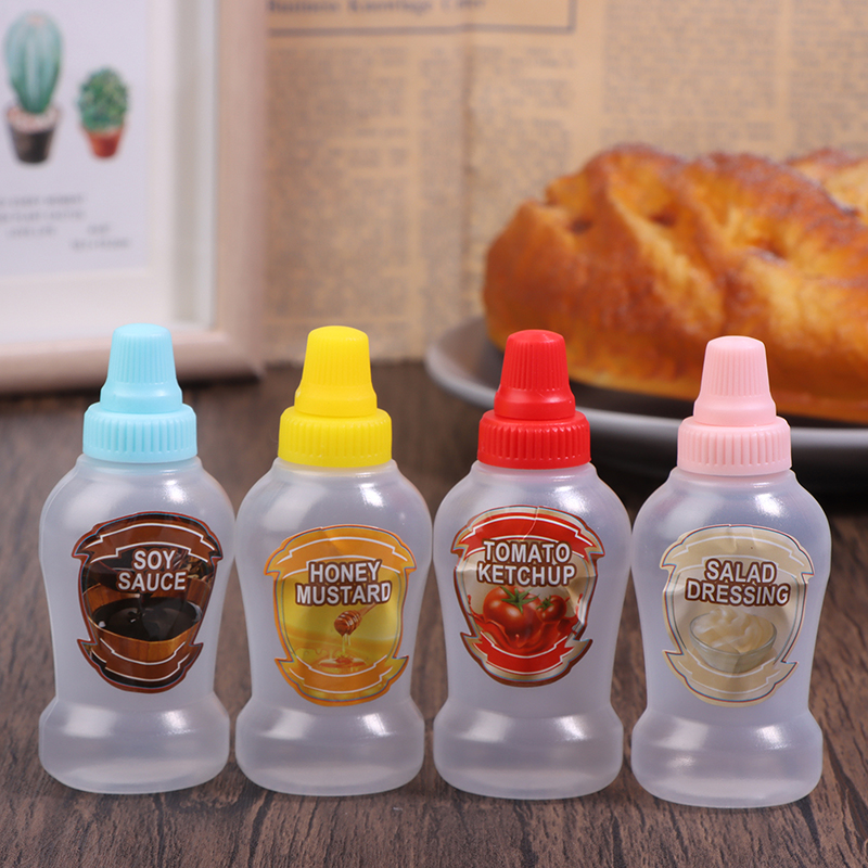 4pcs Mini Sauce Bottle 40ml Ke - Salad Dressing Bottle review and price