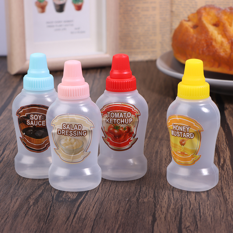 4pcs Mini Sauce Bottle 40ml Ke - Salad Dressing Bottle review and price