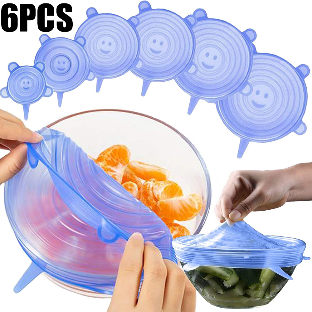 6Pcs Food Grade Silicone Prese - Silicone Stretch Lid review and price