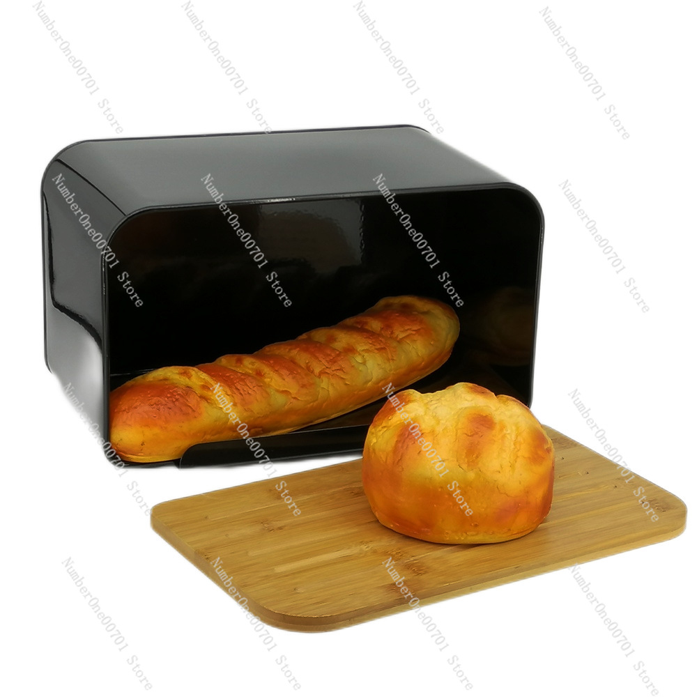 Kitchen Bread Box with Bamboo  - Food Storage Box Stainless Steel review and price