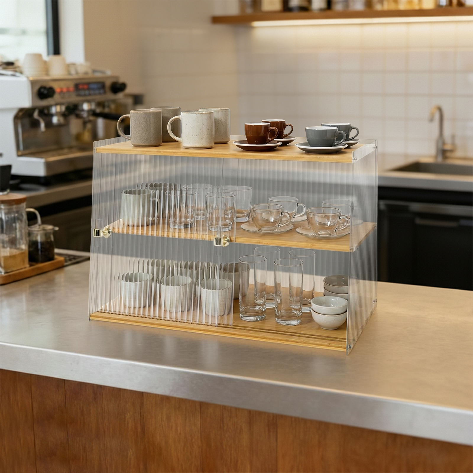 Cup Storage Rack, Bamboo Sideb - Food Storage In Room review and price