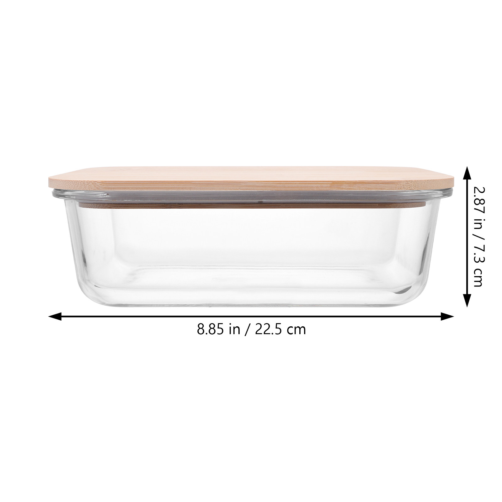 Bamboo Wood Lid Glass Food Con - Food Storage Lunch Box review and price