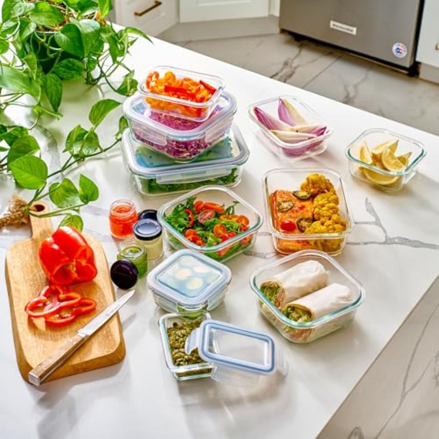 40pc Set Glass Food Storage Co - Food Storage Lunch Box review and price