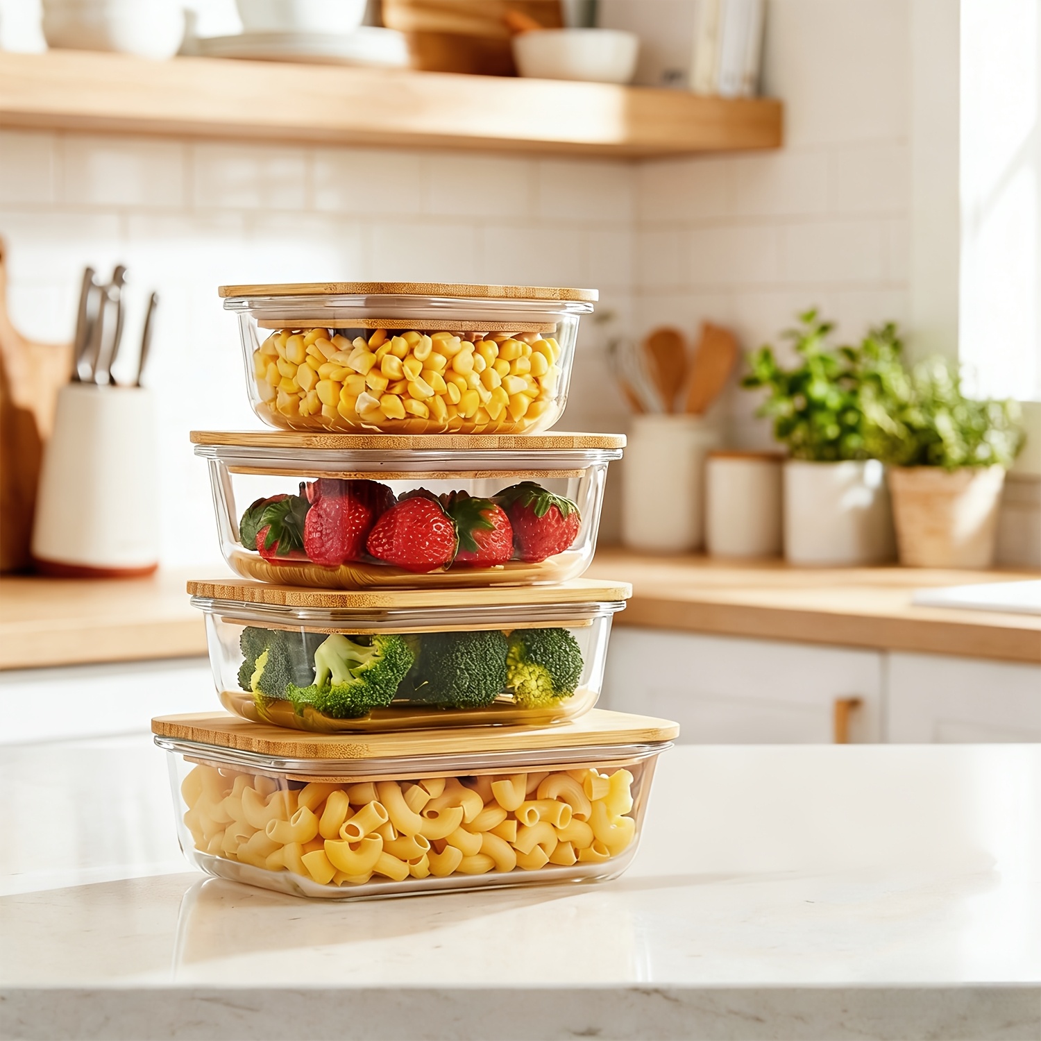 8pcs(4pcs Containers And 4pcs  - Food Storage Lunch Box review and price