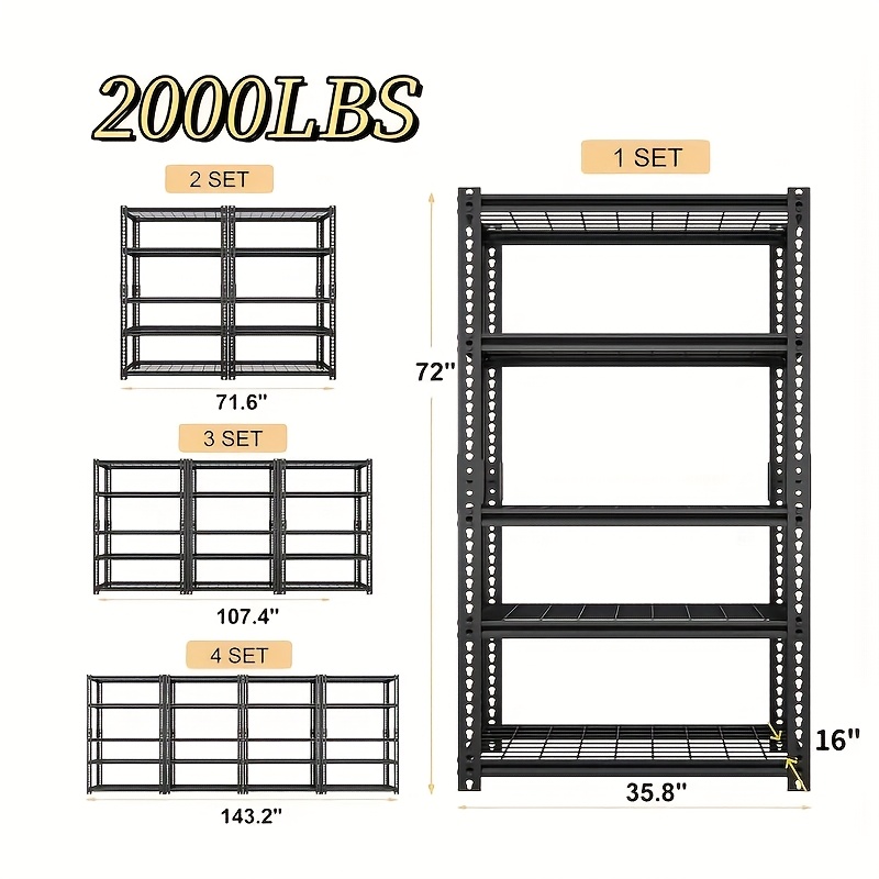 5-Tier Heavy-Duty Metal Utilit - Food Storage In Room review and price