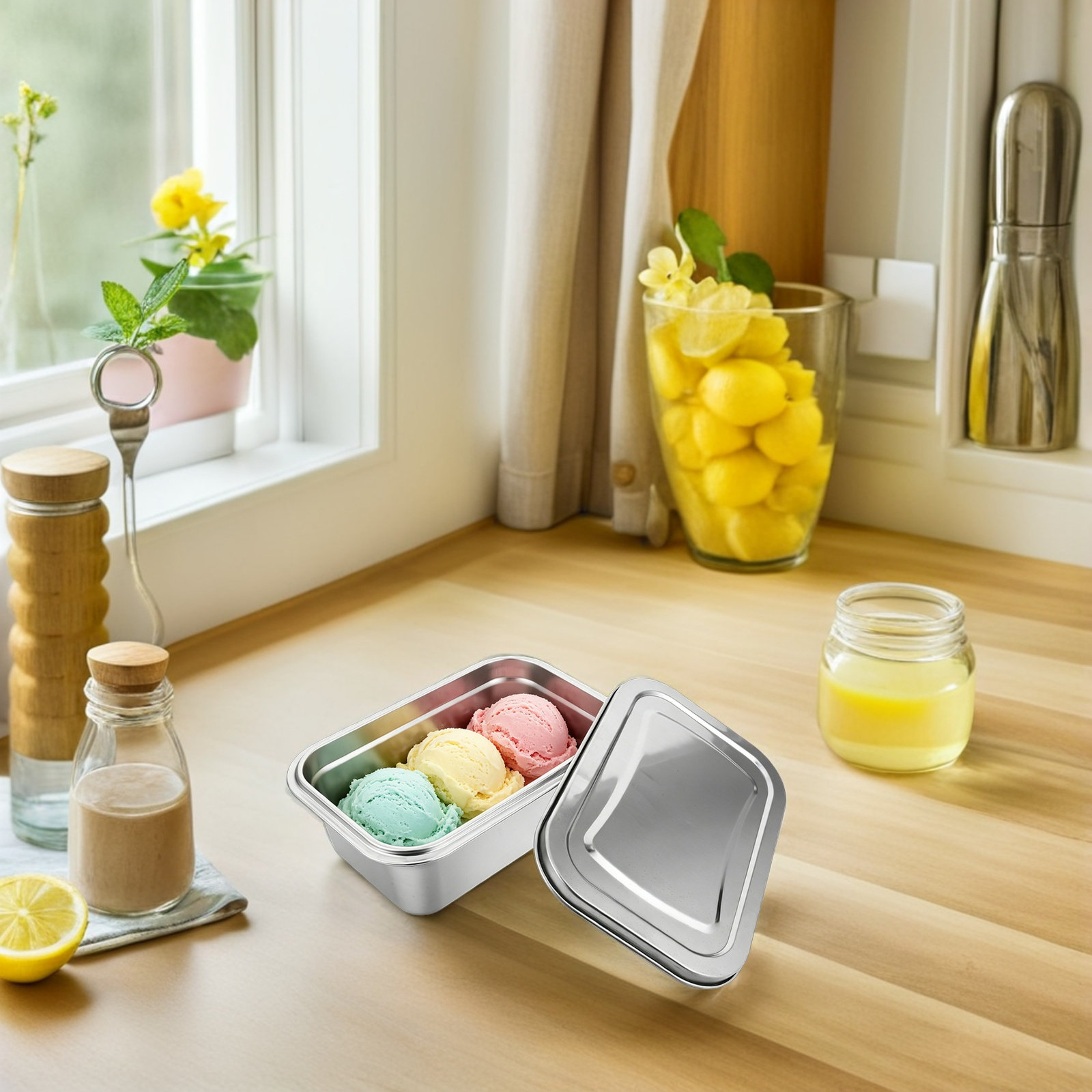 1.8L Ice Cream Box Stainless S - Food Storage Box Stainless Steel review and price