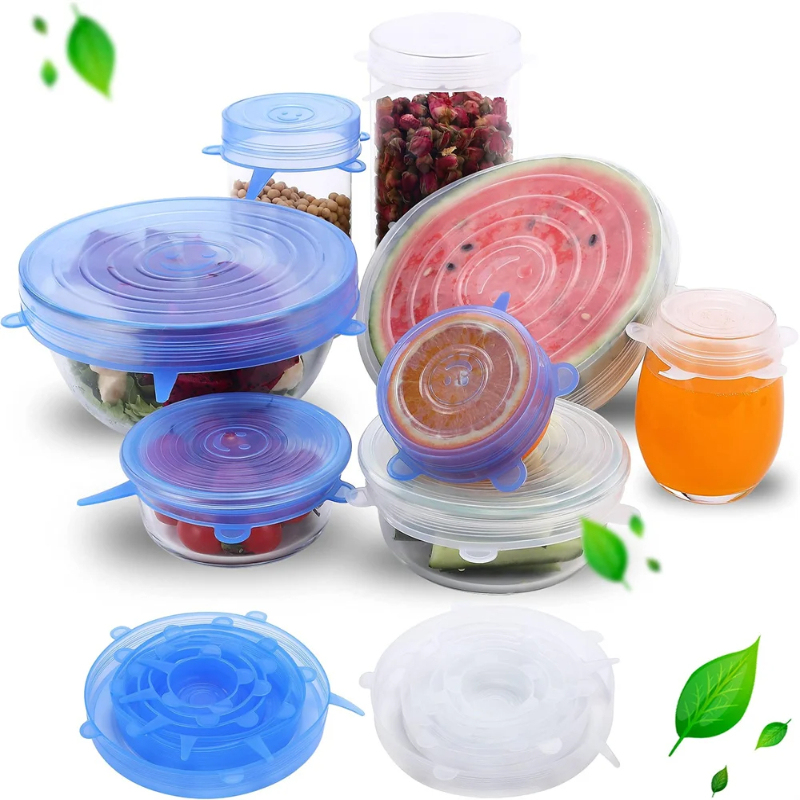 6Pcs Food Grade Silicone Prese - Silicone Stretch Lid review and price