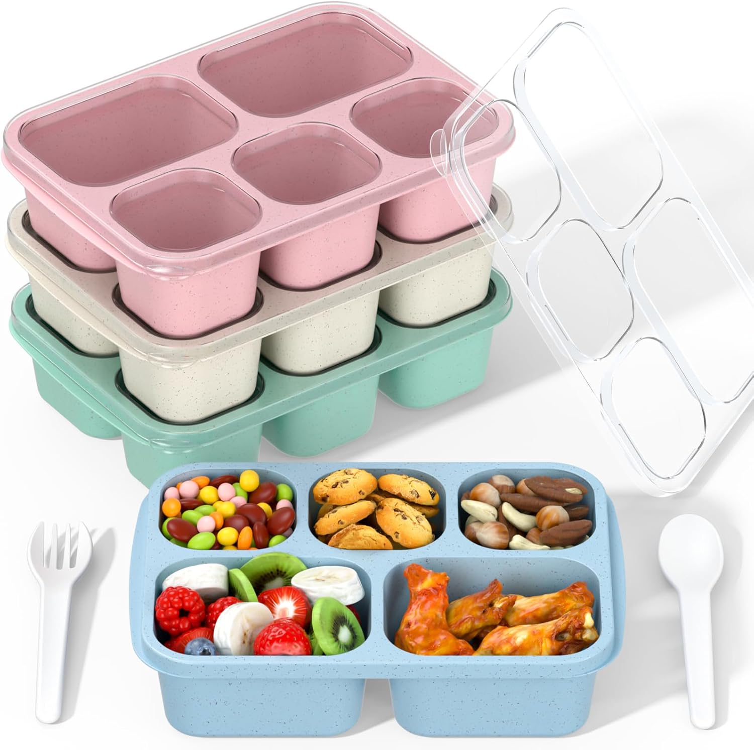 4 Pack Bento Box Adult Lunch B - Food Storage Lunch Box review and price