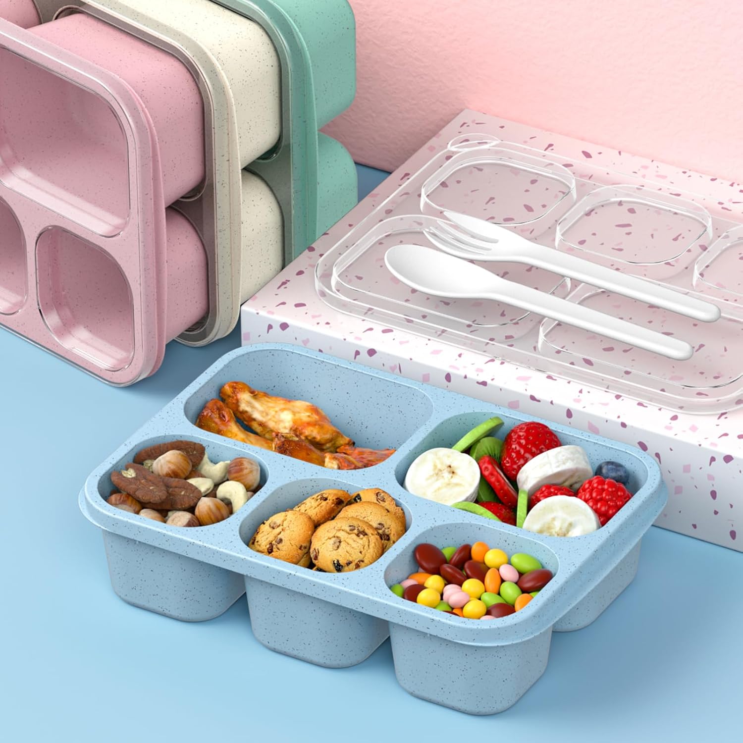 4 Pack Bento Box Adult Lunch B - Food Storage Lunch Box review and price