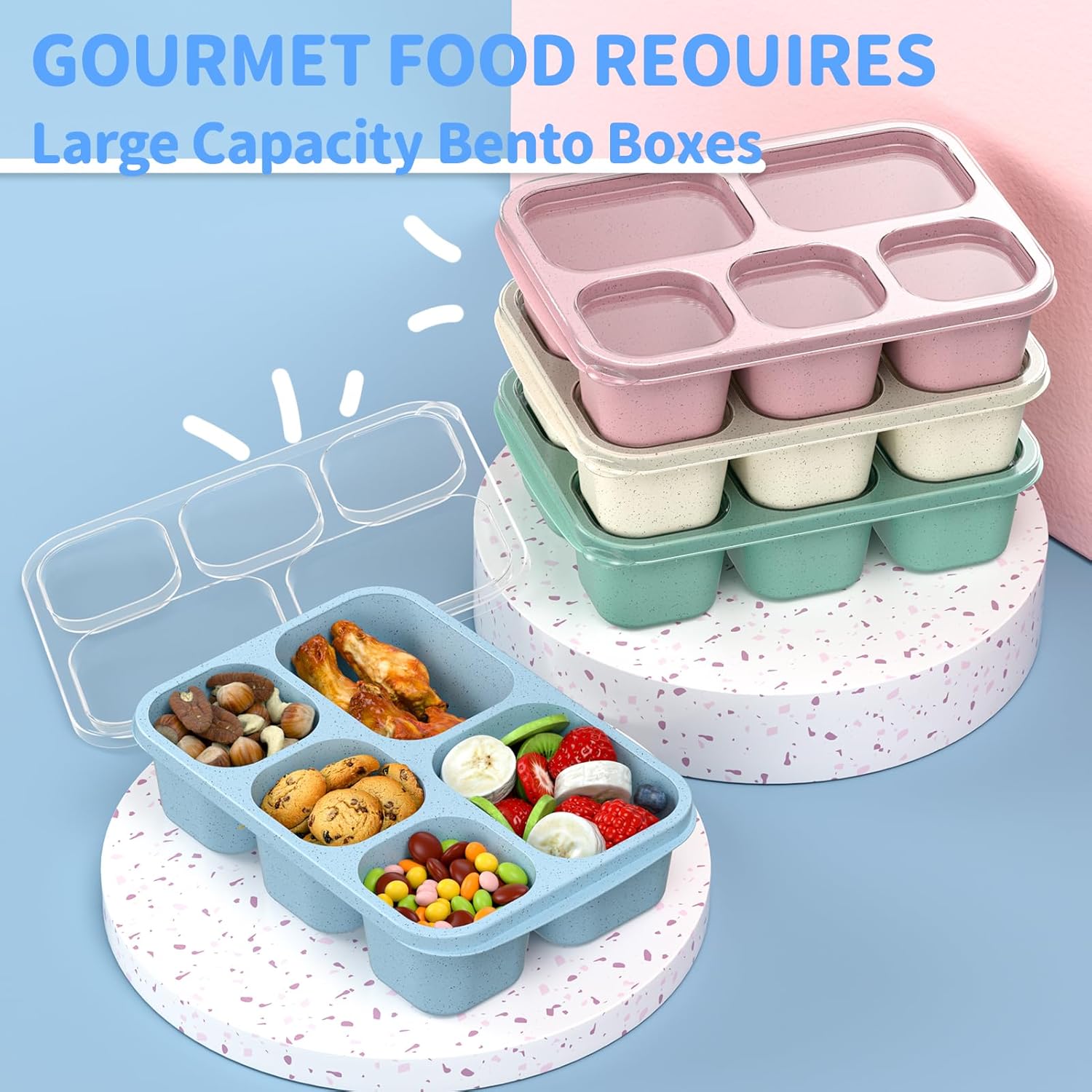 4 Pack Bento Box Adult Lunch B - Food Storage Lunch Box review and price