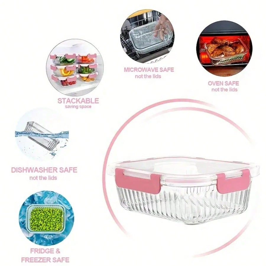 SHElN Glass Food Storage Conta - Food Storage And Containers review and price