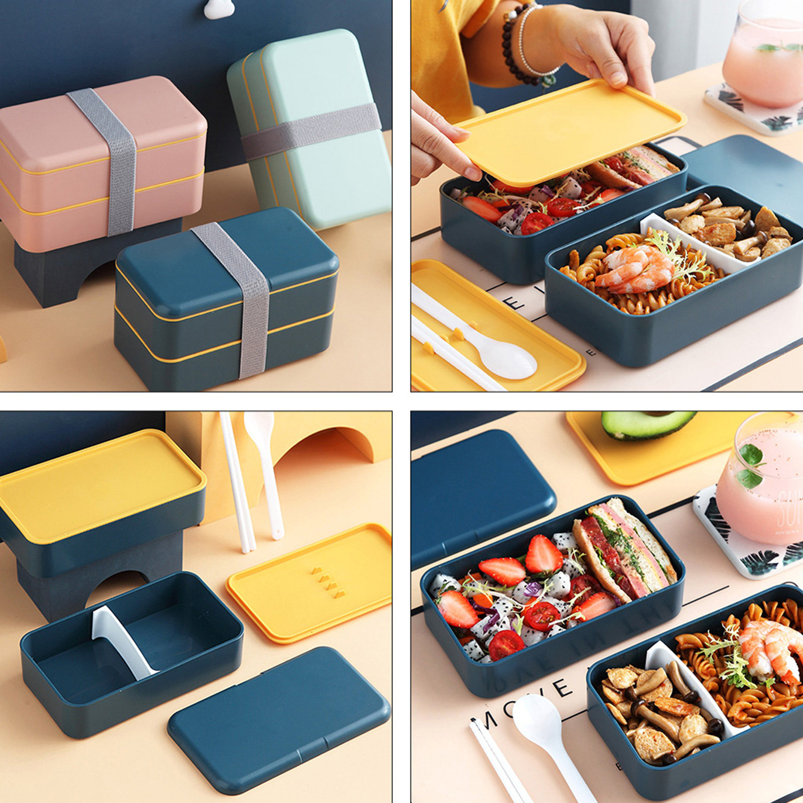 1Pcs Bento Box Double Layer Lu - Food Storage Lunch Box review and price