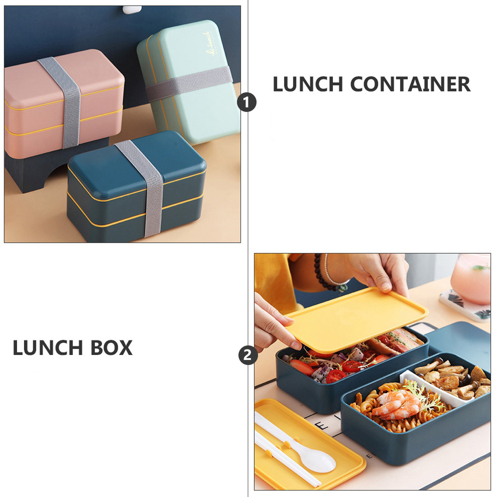 1Pcs Bento Box Double Layer Lu - Food Storage Lunch Box review and price