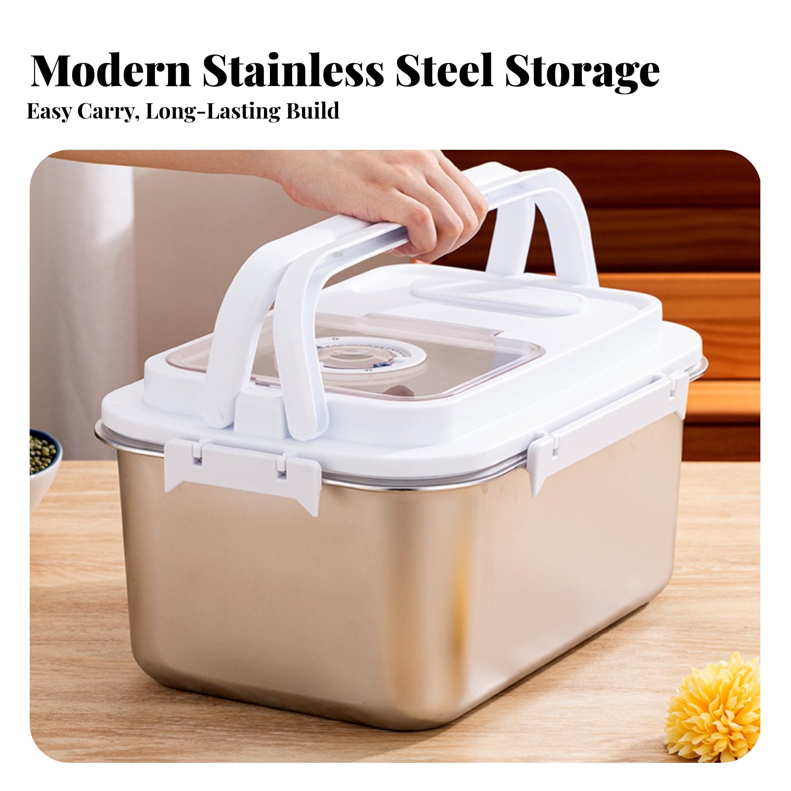 Stainless Steel Rice Bin Moist - Food Storage Box Stainless Steel review and price