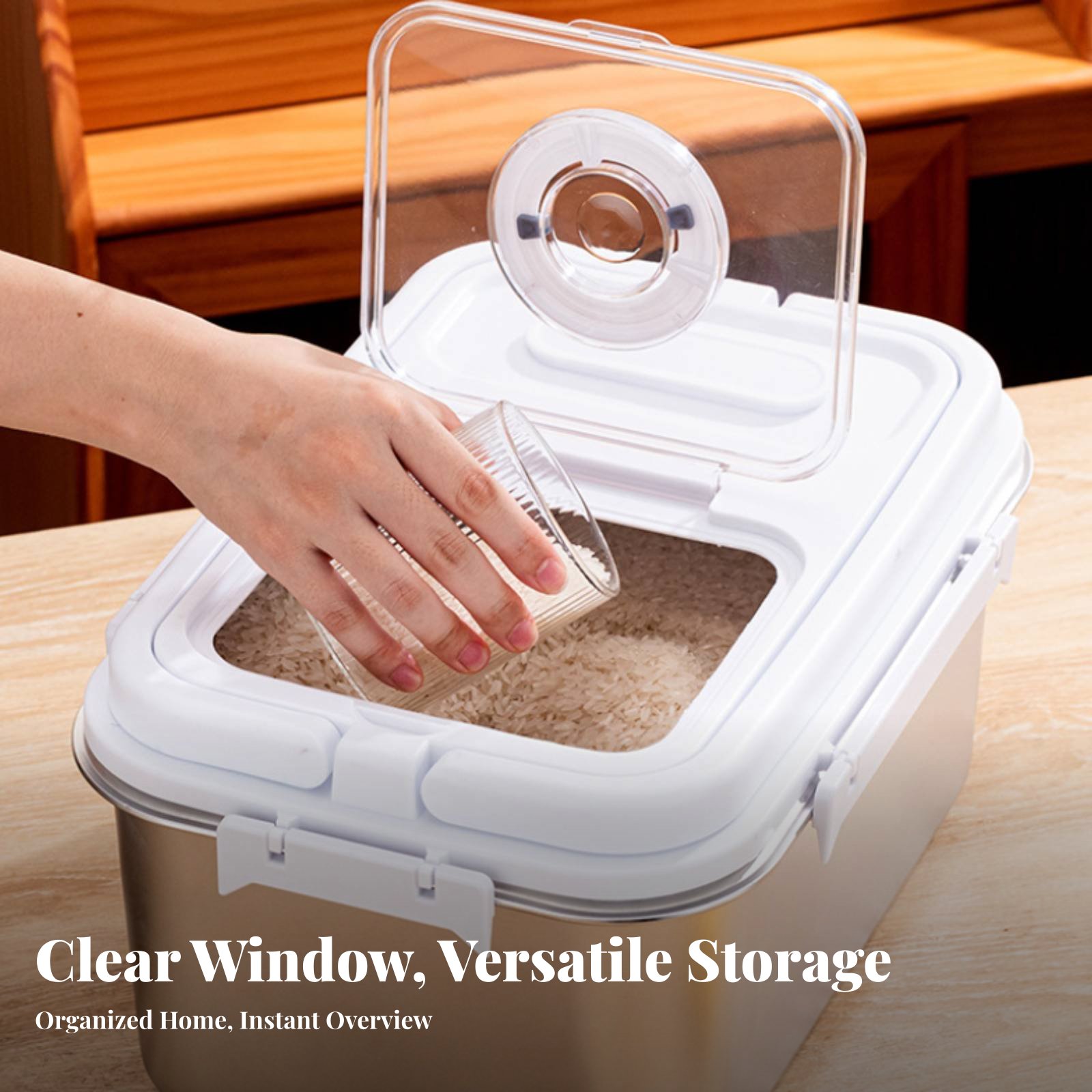 Stainless Steel Rice Bin Moist - Food Storage Box Stainless Steel review and price