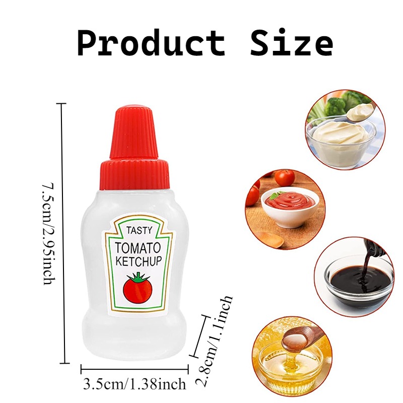 4/8/12PCS Mini Condiment Squee - Salad Dressing Bottle review and price