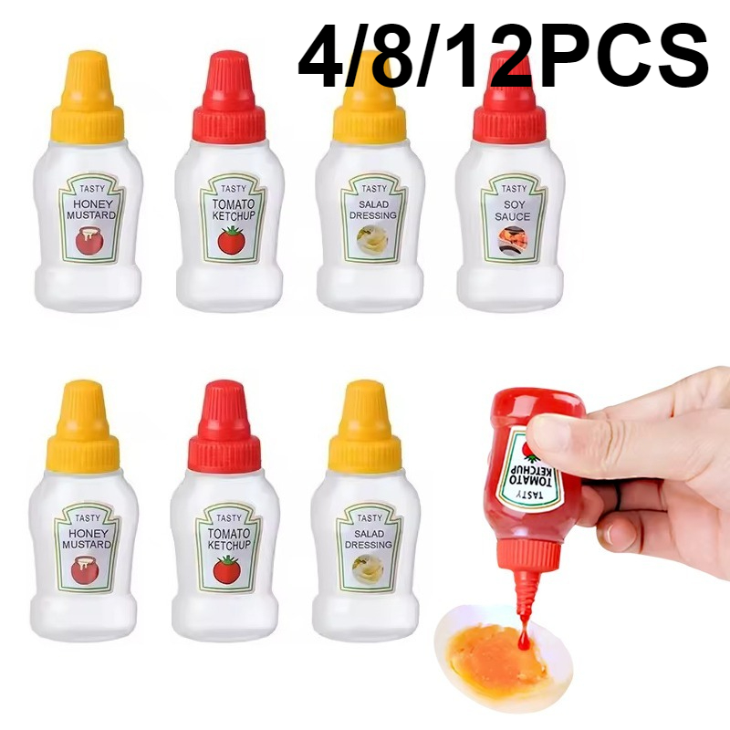 4/8/12PCS Mini Condiment Squee - Salad Dressing Bottle review and price
