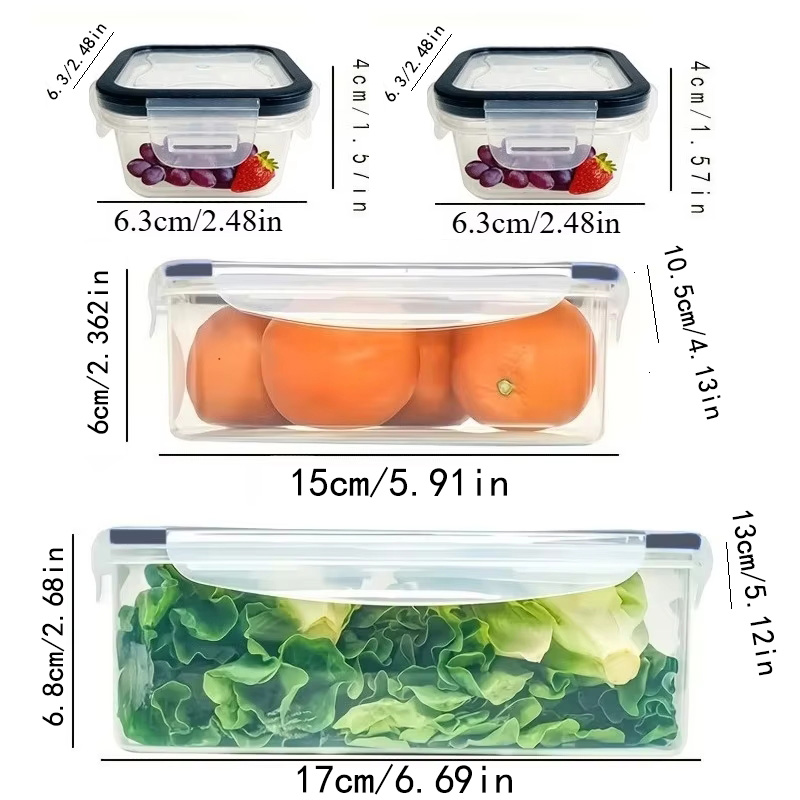 8Pcs Set Includes 4 Containers - Food Storage Ideas review and price