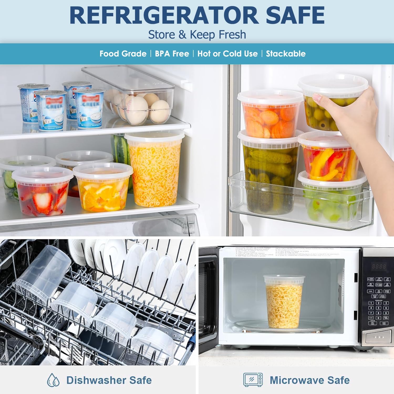 24pcs Deli Food Storage Contai - Food Storage Ideas review and price