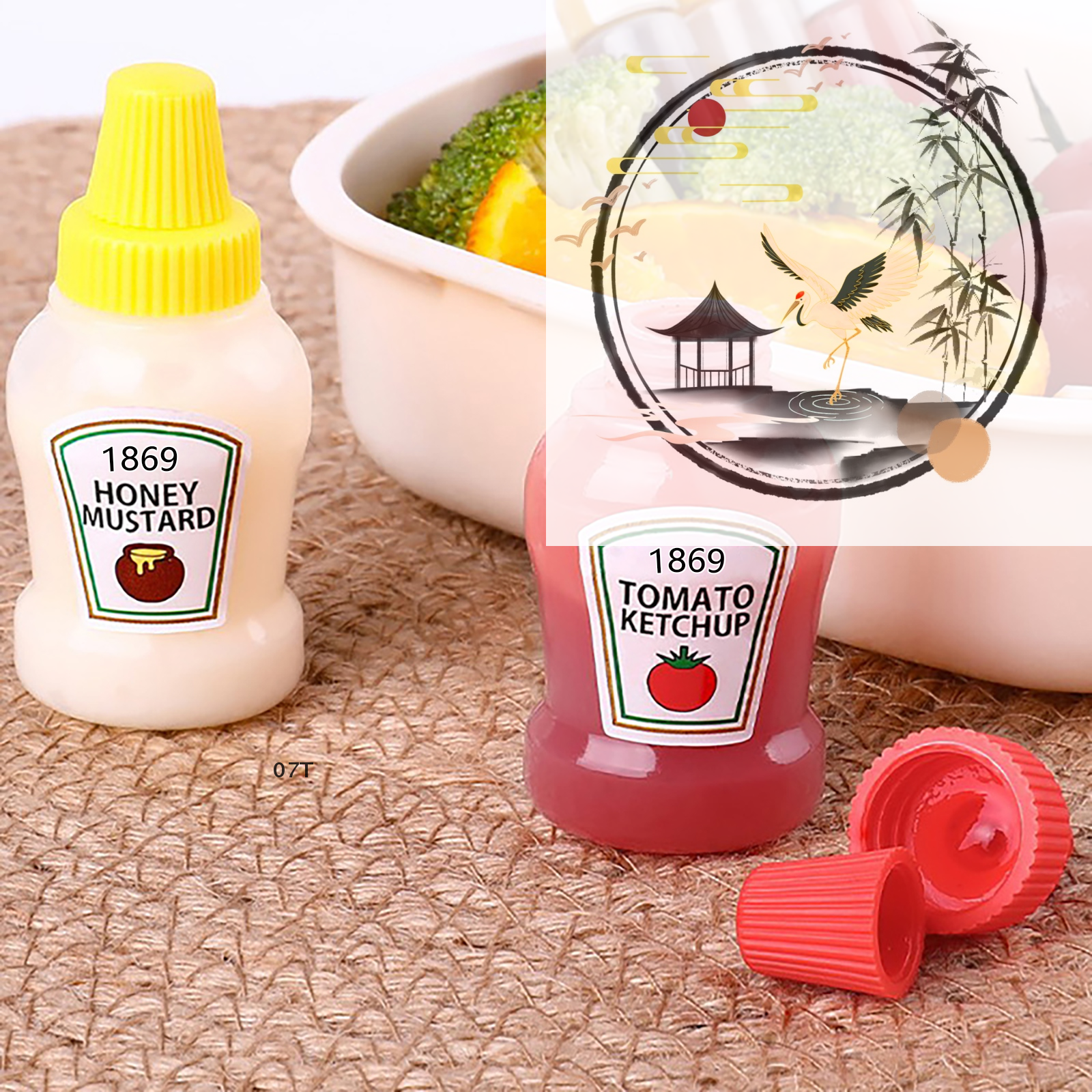 2pcs/set 25ML Mini Tomato Ketc - Salad Dressing Bottle review and price