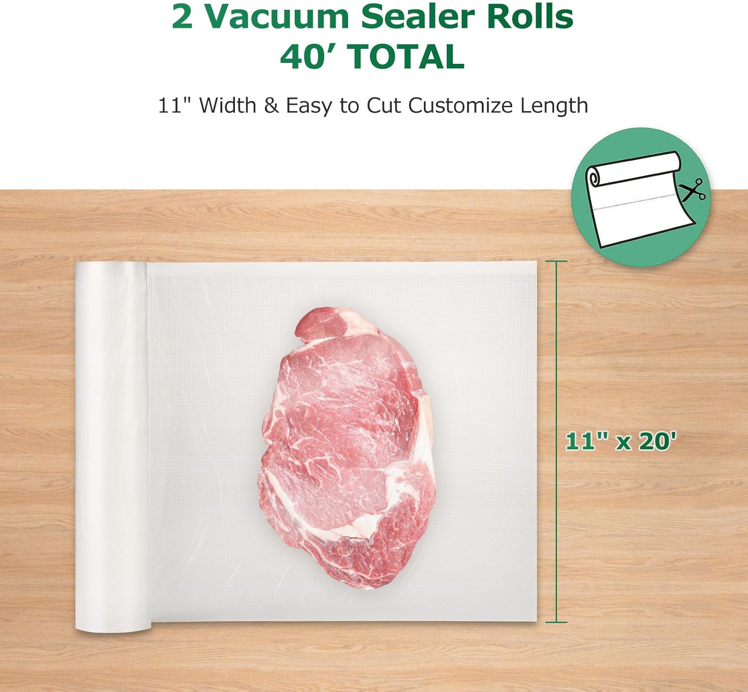 Vacuum Sealer Bags Rolls 2 Pac - Food Storage Vacuum review and price