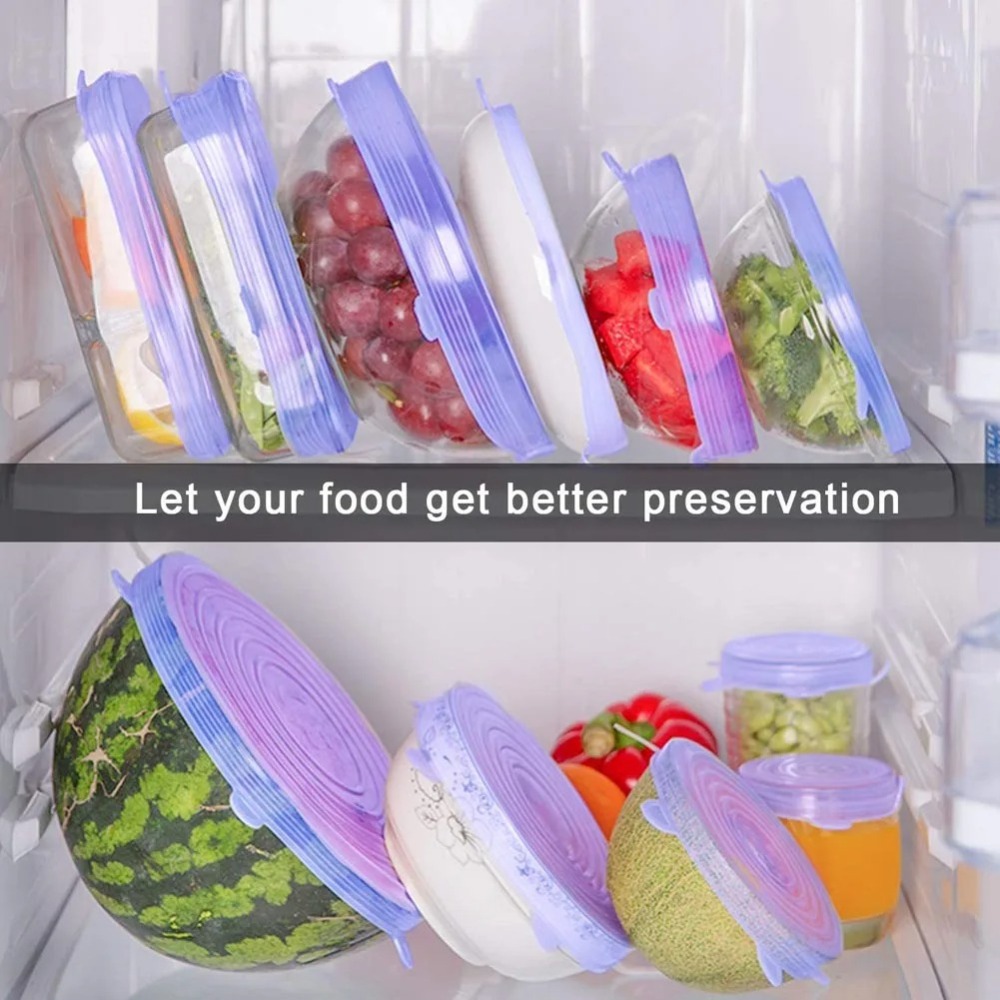 6PCS Useful Reusable Fresh-kee - Silicone Stretch Lid review and price