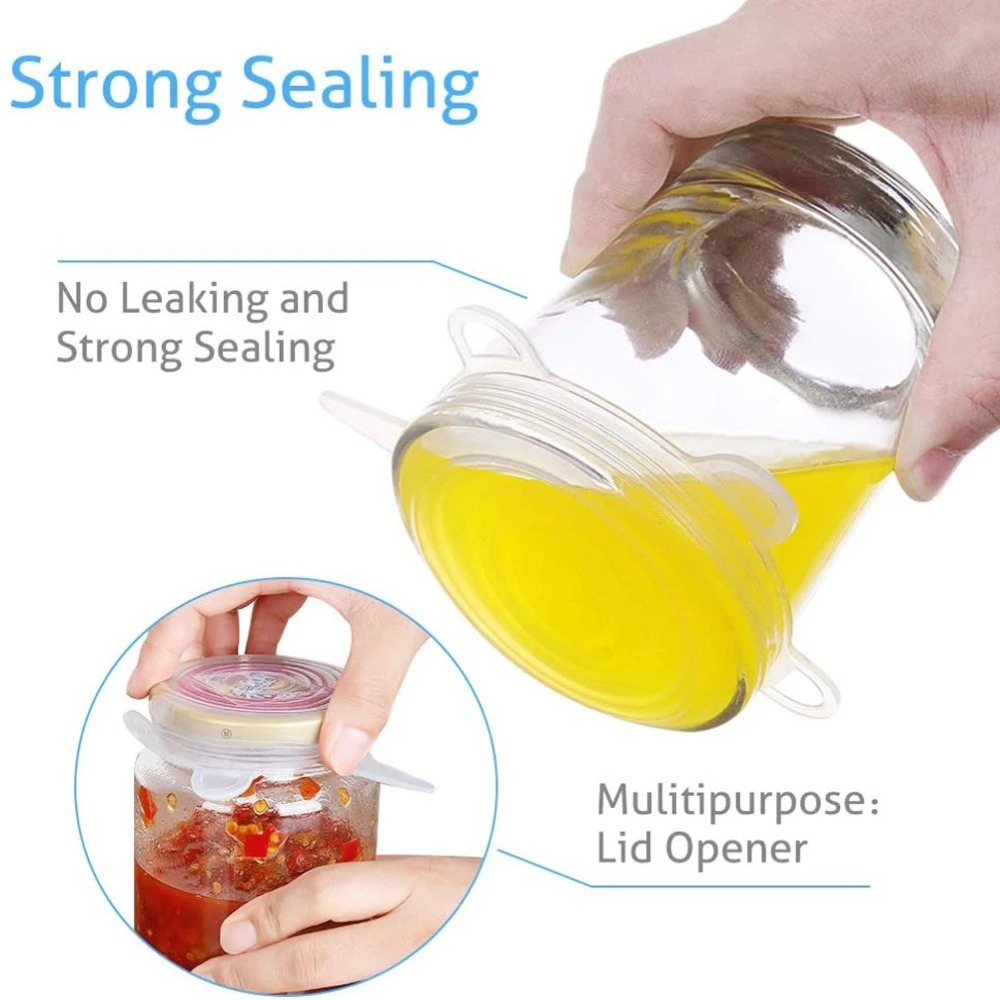 6PCS Useful Reusable Fresh-kee - Silicone Stretch Lid review and price