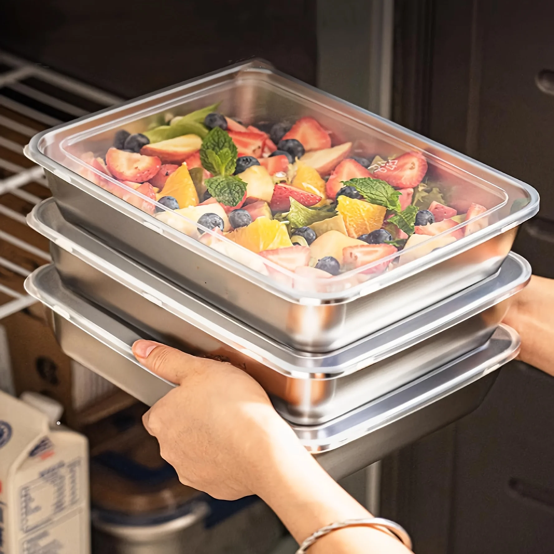 3pcs Stainless Steel Food Cont - Food Storage Lunch Box review and price