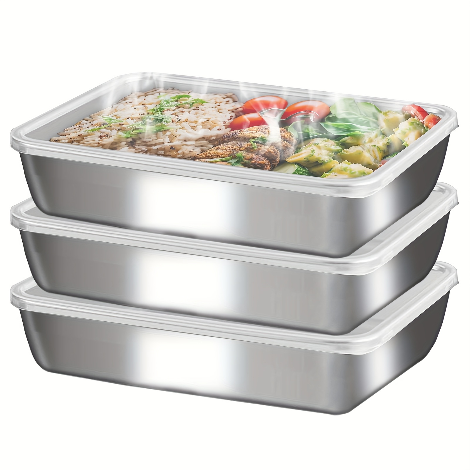 3pcs Stainless Steel Food Cont - Food Storage Lunch Box review and price