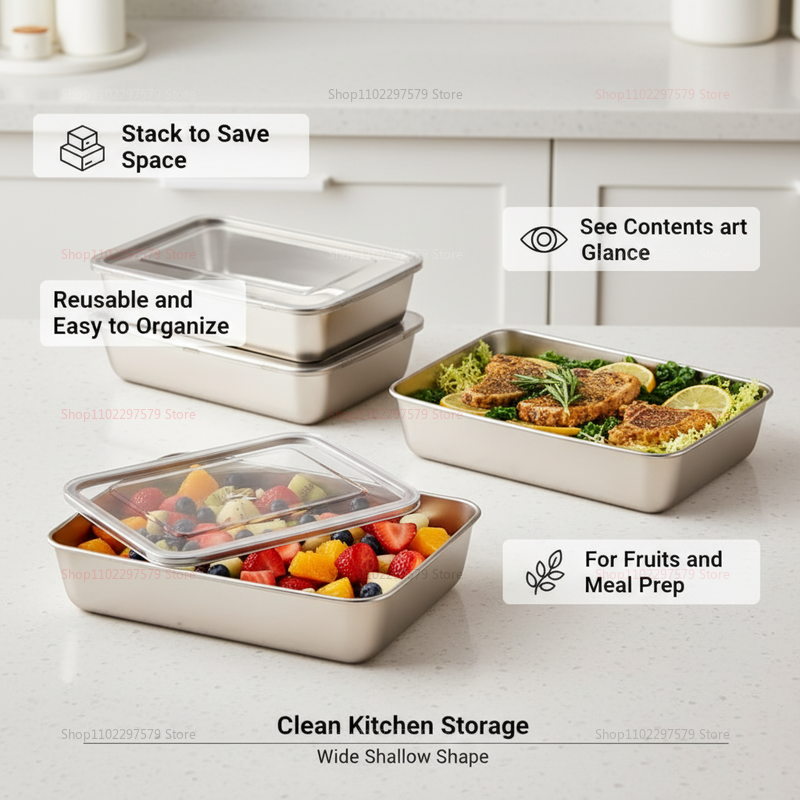 Plate Stainless Steel Food Con - Food Storage Box Stainless Steel review and price