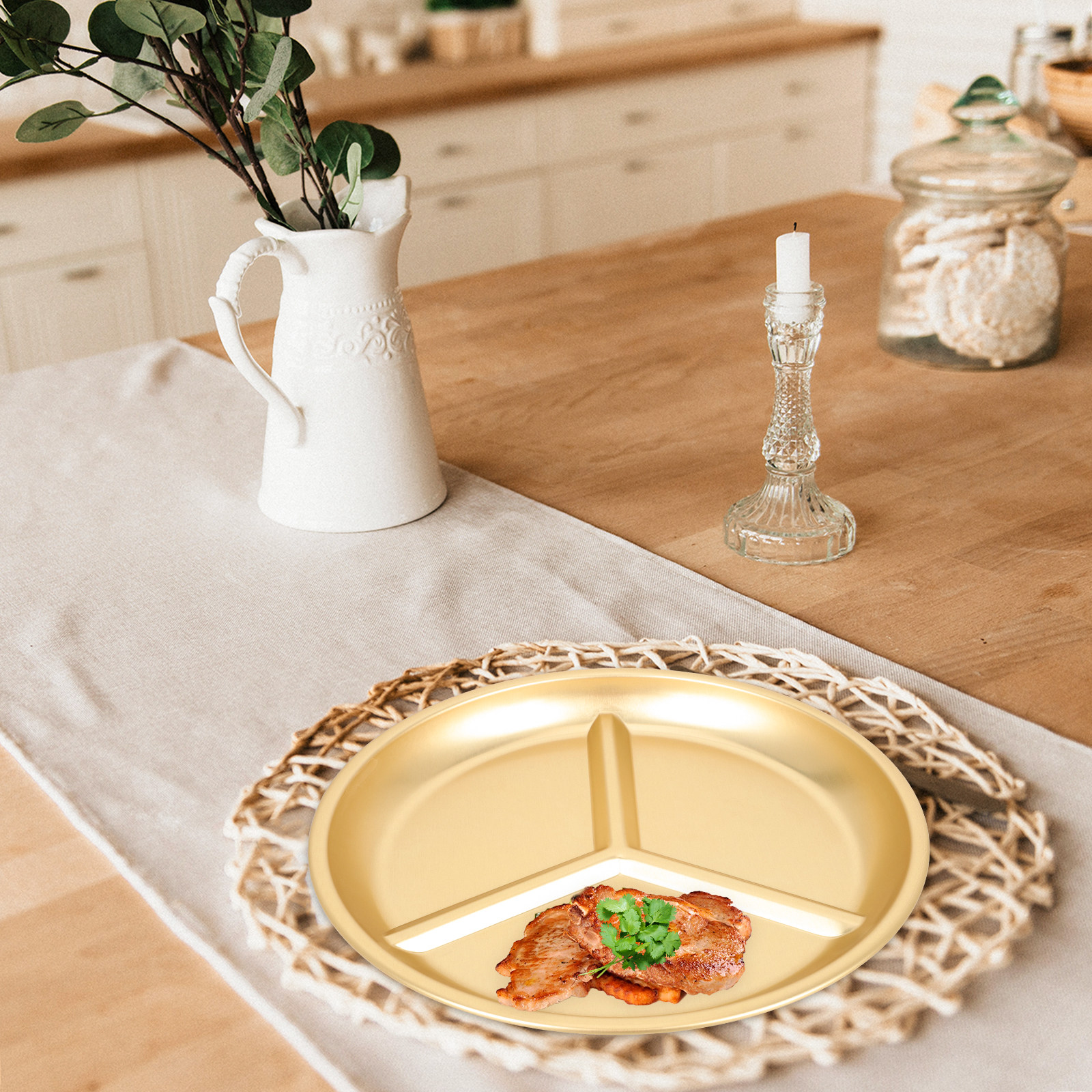 Yellow Aluminum Divided Plate  - Food Storage Aluminum review and price