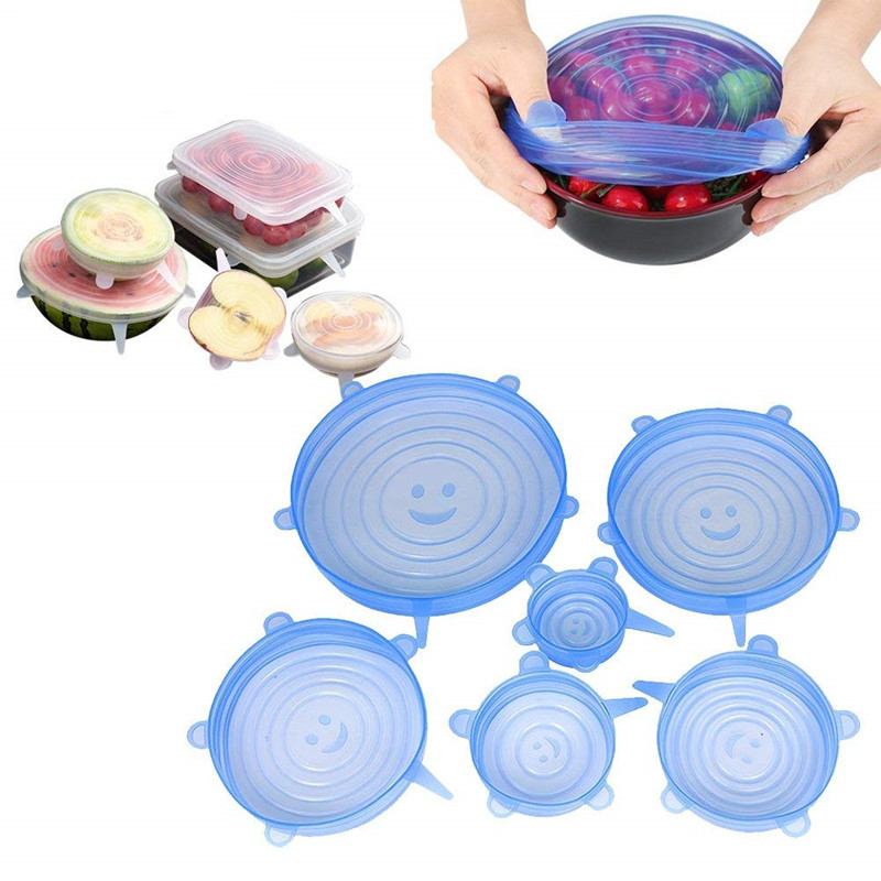 6Pcs Kitchen Universal Accesso - Silicone Stretch Lid review and price