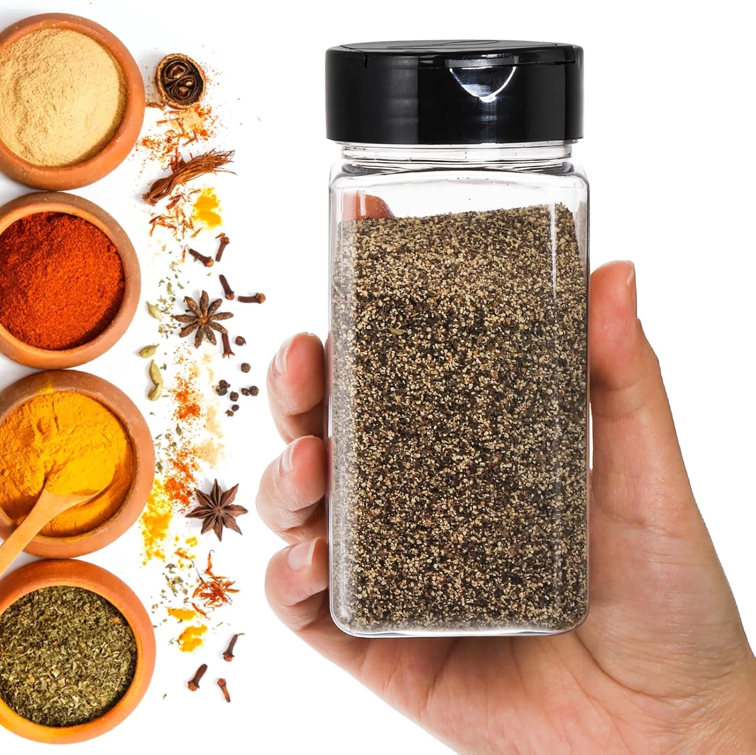 Square Large Plastic Spice Jar - Food Storage Unit review and price