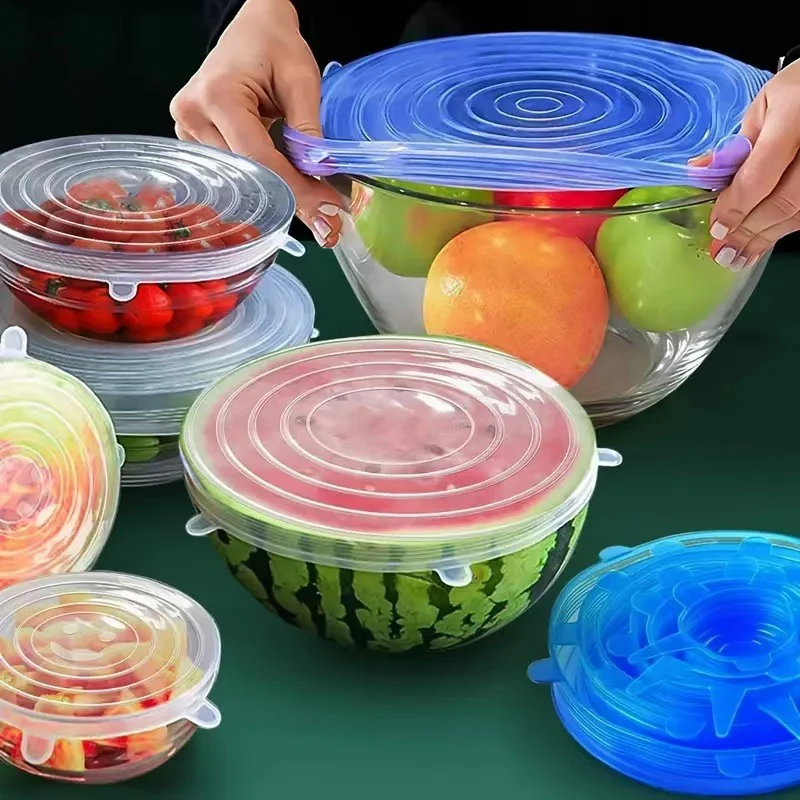 6pcs Silicone Covers Adaptable - Silicone Stretch Lid review and price
