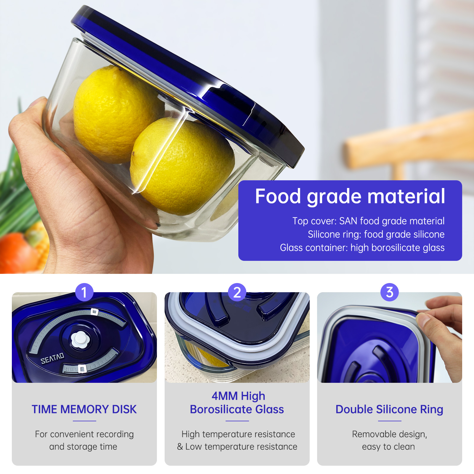 SEATAO Glass Food Storage Cont - Food Storage Vacuum review and price