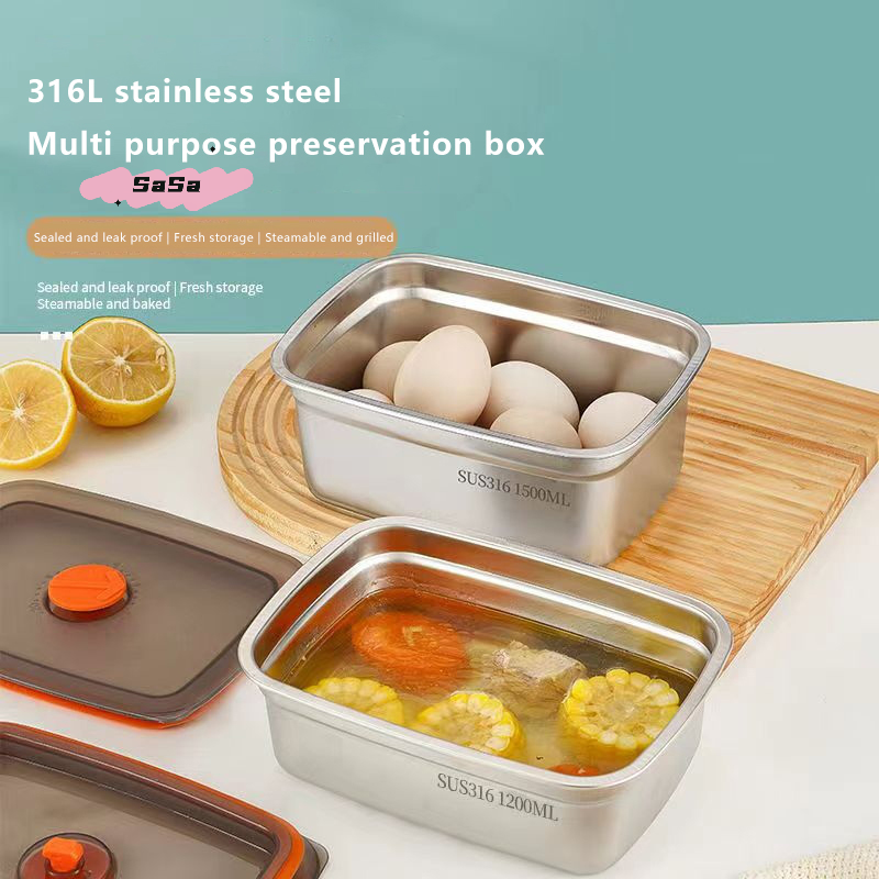 316 Stainless Steel Leak-proof - Food Storage Box Stainless Steel review and price