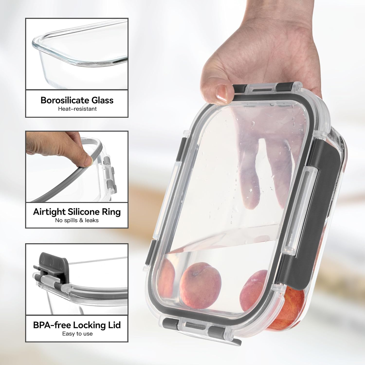 Glass Food Storage Containers, - Food Storage Lunch Box review and price